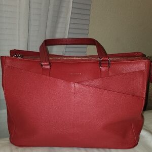 Cole Haan x American Airlines Crimson Leather Handbag, new w/ tag.